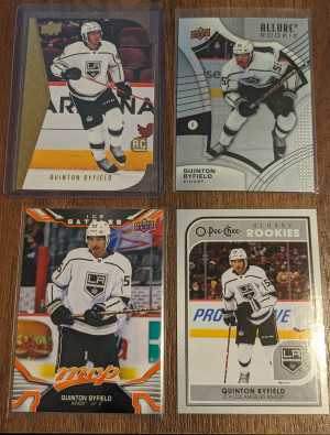 Quinton Byfield lot - 3 rookies RC front