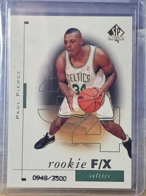 1998-99 Upper Deck Sp Authentic Basketball Rookie F/X 0948/3500 Paul Pierce #100 front