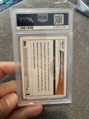 MANNY MACHADO 2013 Topps UPDATE #US216 PSA 10 GEM MINT RC back