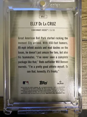 Elly De La Cruz Topps 2024 HFA-1 back