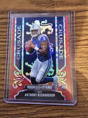 2023 Rookies & Stars Anthony Richardson RC Red Lazer Crusade Prizm #CR-13 Colts front