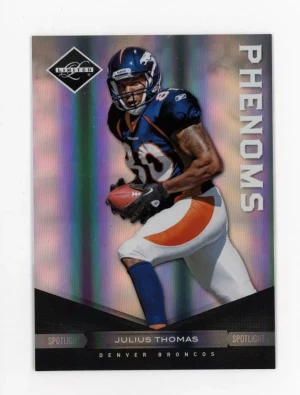 2011 Panini Limited JULIUS THOMAS Rookie Card RC SPOTLIGHT #/50 Denver Broncos front