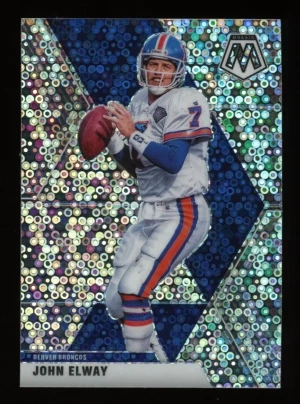 2020 Panini Mosaic JOHN ELWAY SILVER NO HUDDLE PRIZM REFRACTOR 67 Denver Broncos front
