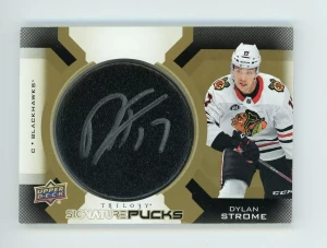 2019-20 Trilogy DYLAN STROME Signature Pucks AUTO AUTOGRAPH Chicago Blackhawks front