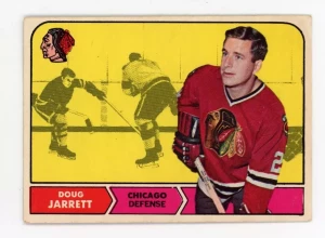 1968-69 OPC O-Pee-Chee #13 DOUG JARRETT Chicago Blackhawks VG/EX Vintage CARD front
