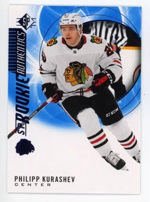 2020-21 Upper Deck SP #103 PHILIPP KURASHEV Chicago Blackhawks BLUE Rookie RC front