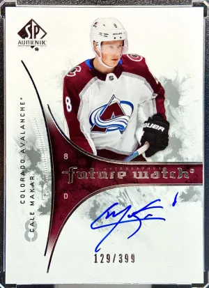 Cale Makar 2019-20 SP Authentic Retro Future Watch Auto 129/399 front