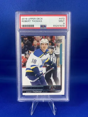 2018 Upper Deck Robert Thomas Young Guns RC #472 PSA 9 front