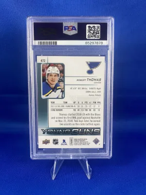 2018 Upper Deck Robert Thomas Young Guns RC #472 PSA 9 back