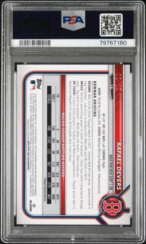 2022 Bowman Chrome Rafael Devers #18 Rookie PSA 8 back