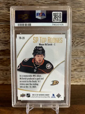 2021 SP Authentic Mason McTavish Top Rookies back