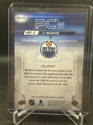Connor McDavid PC’s Gold Sparkle back