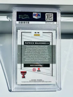 🐐2019 panini national convention Patrick Mahomes college escher squares /25 POP 2 back