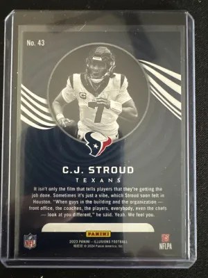 2023 Panini Illusions C.J. Stroud back