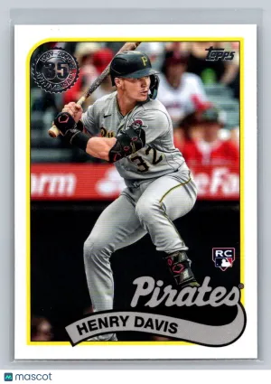 2024 Topps Series 1 1989 Baseball Henry Davis Rookie Pittsburgh Pirates #89B-28 front