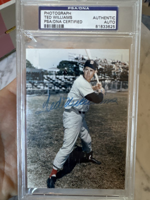 Ted Williams Auto PSA/DNA Authentic Photo front