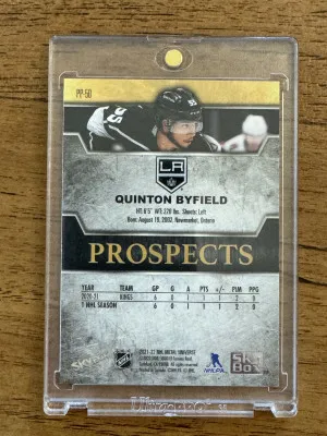 2021-22 Skybox Metal Universe Star Rubies /50 Quinton Byfield #PP-50 Rookie RC back