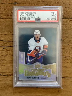 2019-20 Upper Deck Rookie Breakouts /100 Noah Dobson #RB11 - Pop 2 None Higher front