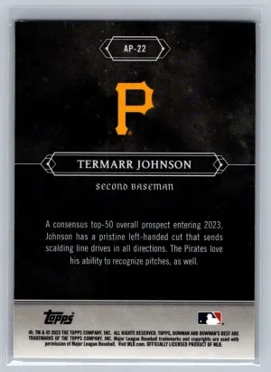 2023 Bowman's Best Astral Projections Termarr Johnson Pittsburgh Pirates #AP-22 back