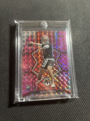 2022 Brock Purdy Mosaic Camo Pink Rookie front