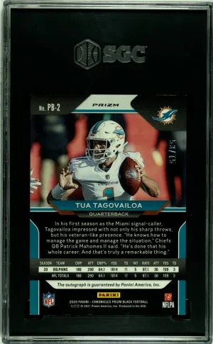 2020 Panini Chronicles Tua Tagovailoa #PB-2 SGC 9.5 back