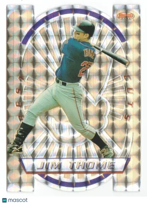 Jim Thome 1996 Bowman's Best Prime Cut Die Cut Atomic Refractor # 15 front