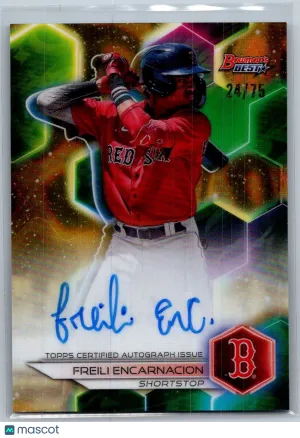 Freili Encarnacion 2023 Bowmans Best Gold Refractor RC Autograph Rookie Auto front