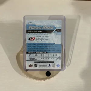 Sebastian Aho 16-17 Upper Deck Young Guns SP Rookie Card back