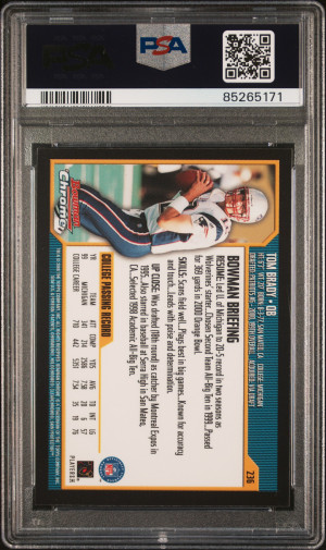 2000 Bowman Chrome Tom Brady #236 Rookie PSA 7 New England Patriots back