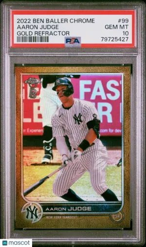 2022 Topps Chrome Ben Baller Aaron Judge #99 PSA 10 New York Yankees front