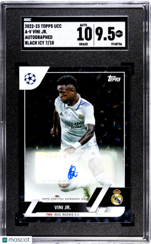 2022-23 Topps Uefa Club Competitions Vini JR. #A-V /10 SGC 9.5 front