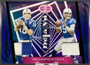 2023 Panini Illusions Deja Vu Manning/Richardson #DV-MR 46/50 Indianapolis Colts front