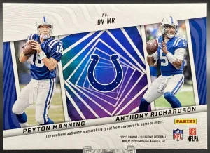 2023 Panini Illusions Deja Vu Manning/Richardson #DV-MR 46/50 Indianapolis Colts back