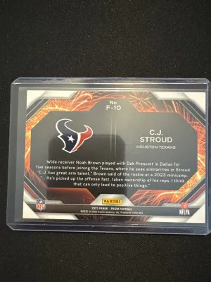 2023 Panini Prizm C.J. Stroud Fireworks back