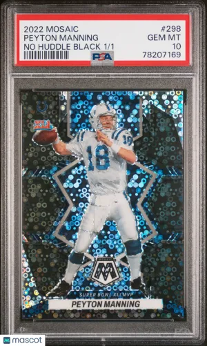2022 Panini Mosaic Peyton Manning #298 1/1 PSA 10 Indianapolis Colts front