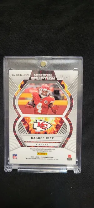 2023 Obsidian Rookie Eruption Rashee Rice /49 back