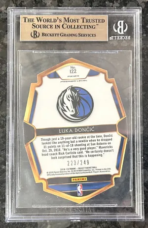 2018-19 Luka Doncic Select Blue Die Cut SP 223/249 RC BGS back