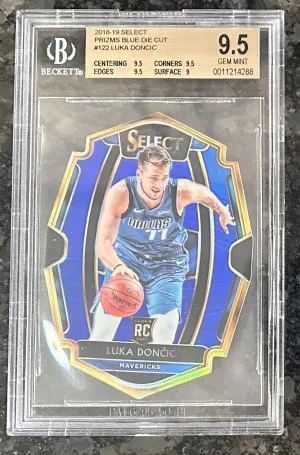 2018-19 Luka Doncic Select Blue Die Cut SP 223/249 RC BGS front