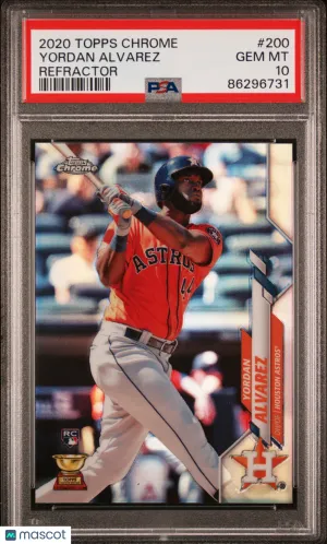 2020 Topps Chrome Yordan Alvarez #200 PSA 10 front