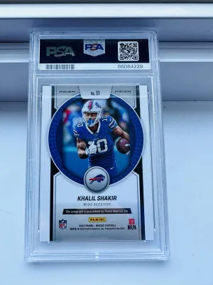 🔥 2023 Mosaic Football Khalil Shakir Scripts autograph PSA 10 Pop 3 back