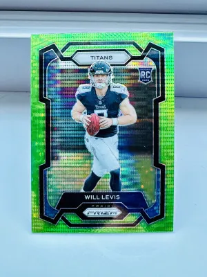 2023 Panini Neon Green Pulsar Prizm #397 Will Levis Titans RC Rookie front