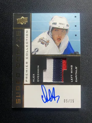 2016-17 Premier Alex Ovechkin Super Rookie Collection Tribute Patch Auto /15 back