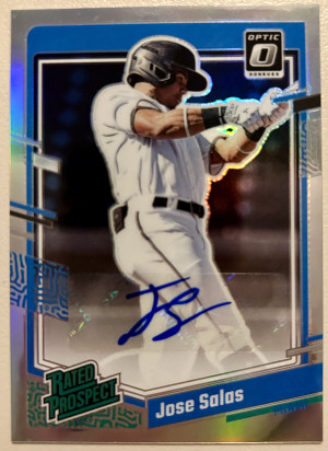 2023 Panini Donruss Jose Salas Optic Rated Prospect Silver Prizm #RPS-JS Marlins front