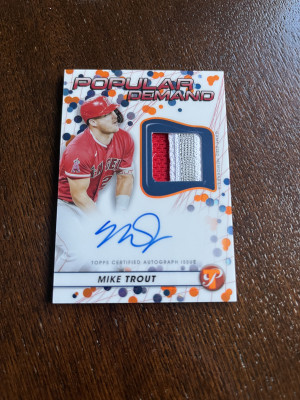 2023 Topps Pristine Mike Trout Relic on Card Auto /25! front
