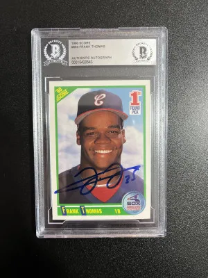 1990 score frank Thomas RC auto front