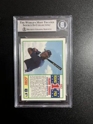 1990 score frank Thomas RC auto back