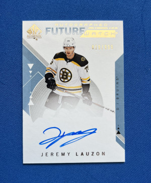 2018-19 SP Authentic Jeremy Lauzon Future Watch Auto /999 #212 RC front