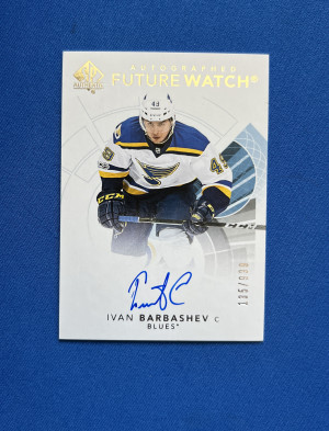 2017-18 SP Authentic Ivan Barbashev Future Watch Auto /999 #137 front