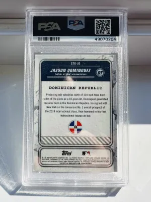 JASSON DOMINGUEZ BOWMAN CHROME PRIZM ROOKIE CARD back