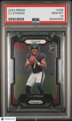 2023 Panini Prizm CJ Stroud #339 PSA 10 Rookie front